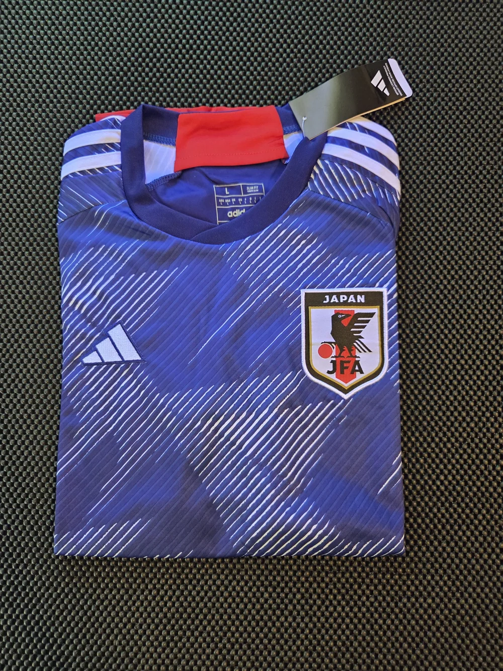 Men's Blue and Red Japan Soccer Jersey New In Bag